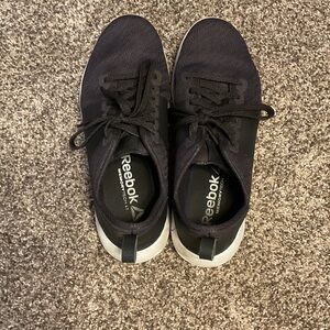 Reebok Men's Black and White Athletic Shoes